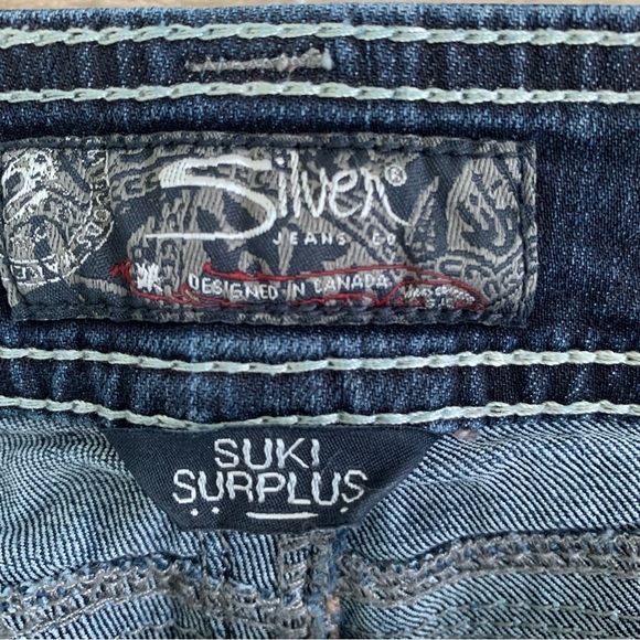 SILVER SUKI SURPLUS Women PLUS DarkWash Denim Jeans Stitch Flap Pocket 24/L32 - Picture 4 of 15